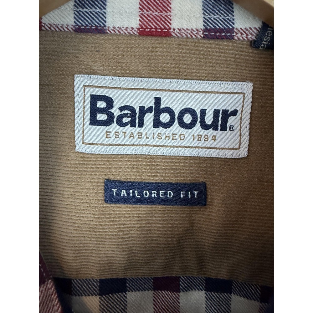 Barbour Shirt Mens Medium Multicolor Check Long Sleeve Button Down Cotton Casual - Picture 3 of 9